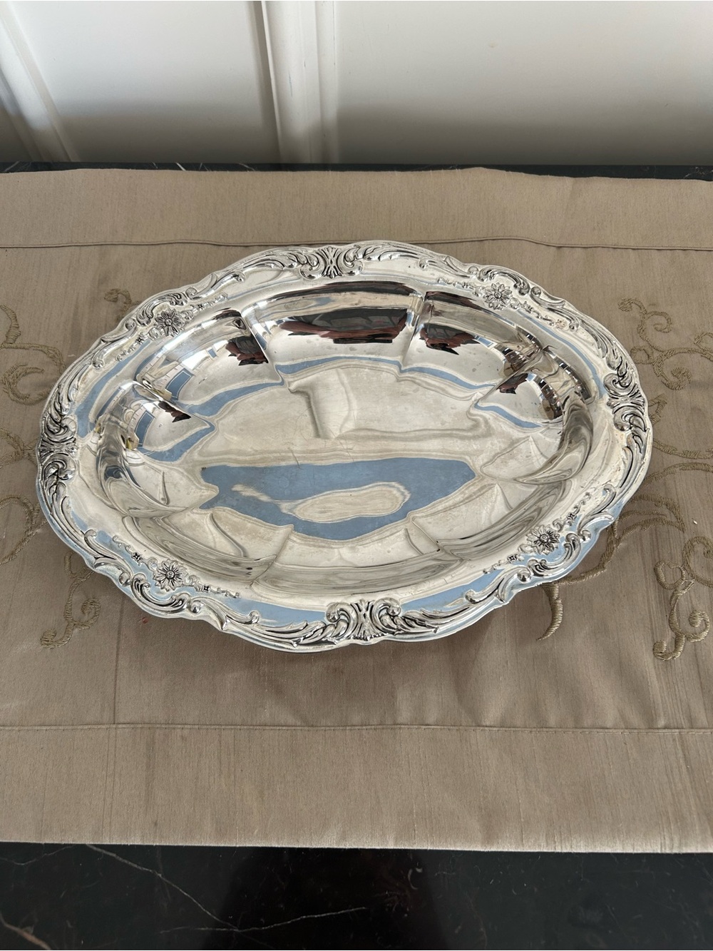 Vintage Towle silverplate platter